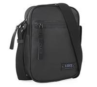 Lois - Bandolera Hombre Ajustable - Bolso Bandolera Hombre Lona - Bolso de Hombre Pequeño, Negro