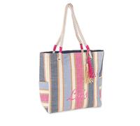 Lois - Bolsa De Playa Grande Estilo Veraniego Bolsa Playa Mujer Ideal para escapadas Y Bolsos De Playa Grandes Con Capacidad XL, Fucsia