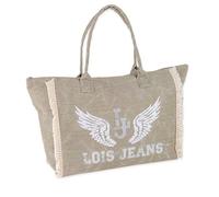 Lois - Bolsa De Playa Grande Estilo Veraniego Bolsa Playa Mujer Ideal para escapadas Y Bolsos De Playa Grandes Con Capacidad XL, Kaki
