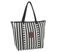 Lois - Bolsa De Playa Grande Estilo Veraniego Bolsa Playa Mujer Ideal para escapadas Y Bolsos De Playa Grandes Con Capacidad XL, Negro