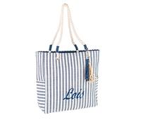 Lois - Bolsa De Playa Grande Estilo Veraniego Bolsa Playa Mujer Ideal para escapadas Y Bolsos De Playa Grandes Con Capacidad XL, Marino