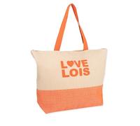 Lois - Bolsa De Playa Grande Estilo Veraniego Bolsa Playa Mujer Ideal para escapadas Y Bolsos De Playa Grandes Con Capacidad XL, Naranja