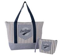 Lois - Bolsa De Playa Grande Estilo Veraniego Ideal para Mujer para escapadas. Bolsos De Playa Grandes Con Capacidad XL, Marino