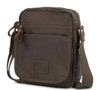 Lois - Bandoleras Hombre - Bolso Hombre Bandolera Ajustable - Bandolera Hombre Lona recubierta/Piel - Bolso Bandolera Hombre. Bolso de Hombre Pequeño., Marron
