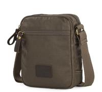 Lois - Bandoleras Hombre - Bolso Hombre Bandolera Ajustable - Bandolera Hombre Lona recubierta/Piel - Bolso Bandolera Hombre. Bolso de Hombre Pequeño., Marron