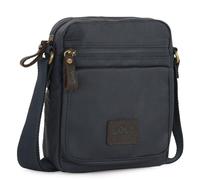 Lois - Bandoleras Hombre - Bolso Hombre Bandolera Ajustable - Bandolera Hombre Lona recubierta/Piel - Bolso Bandolera Hombre. Bolso de Hombre Pequeño., Marino