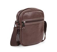 Lois - Bandoleras Hombre - Bolso Hombre Bandolera Ajustable - Bandolera Hombre Polipiel - Bolso Bandolera Hombre. Bolso de Hombre Pequeño., Marron