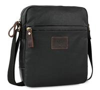 Lois - Bandoleras Hombre - Bolso Hombre Bandolera Ajustable - Bandolera Hombre Lona recubierta/Piel - Bolso Bandolera Hombre. Bolso de Hombre Pequeño., Negro