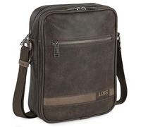 Lois - Bandoleras Hombre - Bolso Hombre Bandolera Ajustable - Bandolera Hombre Polipiel - Bolso Bandolera Hombre. Bolso de Hombre Pequeño., Marron