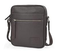 Lois - Bolso Hombre Piel estilo moderno, práctico y elegante Bandoleras Hombre Piel ideal para viajes y trabajo, urbana y funcional, Marron