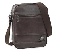 Lois - Bolso Hombre Piel Vegana Estilo Moderno, práctico y elegante Bandoleras Hombre Piel Sintética ideal para viajes y trabajo, urbana y funcional, Marron