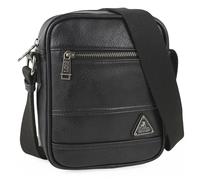 Lois - Bolso Hombre Piel Vegana Estilo Moderno, práctico y elegante Bandoleras Hombre Piel Sintética ideal para viajes y trabajo, urbana y funcional, Negro