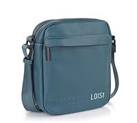 Lois - Bolso Hombre Piel Vegana Estilo Moderno, práctico y elegante Bandoleras Hombre Piel Sintética ideal para viajes y trabajo, urbana y funcional, Azul