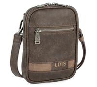 Lois - Bolso Hombre Piel Vegana Estilo Moderno, práctico y elegante Bandoleras Hombre Piel Sintética ideal para viajes y trabajo, urbana y funcional, Marron