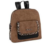 Lois - Bolso Mochila Mujer Elegante Tipo Casual Moderna Para Vestir Estilo Urbano Pequeña Ideal Para Uso Diario, Marron