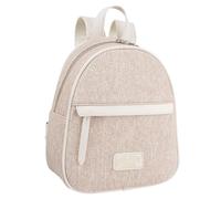 Lois - Bolso Mochila Mujer Elegante Tipo Casual Moderna Para Vestir Mochilas Mujer Estilo Urbano Mochila Negra Mujer Pequeña Ideal Para Uso Diario, Beige
