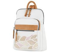 Lois - Bolso Mochila Mujer Elegante Tipo Casual Moderna Para Vestir Mochilas Mujer Estilo Urbano Mochila Negra Mujer Pequeña Ideal Para Uso Diario, Blanco