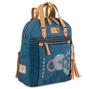 Lois - Bolso Mochila Mujer Elegante Tipo Casual Moderna Para Vestir Mochilas Mujer Estilo Urbano Mochila Negra Mujer Pequeña Ideal Para Uso Diario, Azul
