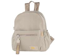 Lois - Bolso Mochila Mujer Elegante Tipo Casual Moderna Para Vestir Mochilas Mujer Estilo Urbano Mochila Negra Mujer Pequeña Ideal Para Uso Diario, Beige