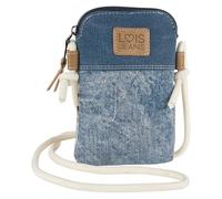 Lois - Bolso Móvil Mujer Bandolera Pequeño Con 2 Asas Para Colgar - Mini Bolso de Marca, Azul