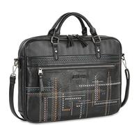 Lois - Bolso Ordenador Portatil Mujer Elegante Para Trabajo Diario Viajes Oficina Estilo Moderno Con Diseño Funcional. Bolso Para Portatil. Maletin Para Ordenador, Negro