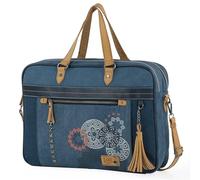 Lois - Bolso Ordenador Portatil Mujer Elegante Para Trabajo Diario Viajes Oficina Estilo Moderno Con Diseño Funcional. Bolso Para Portatil. Maletin Para Ordenador, Azul