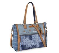 Lois - Bolso Shopper Mujer Elegante, Bolsos De Mujer Versátiles, Bolso Mujer Para Todo Uso, Bolsos Mujer Con Estilo, Bolso Universidad Mujer, Azul