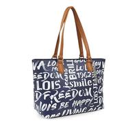 Lois - Bolso Shopper Mujer Espacioso y Elegante Bolso Hombro Mujer Casual Moderno. Shopper para Oficina Diario y Viajes Ideal, Marino