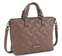 Lois - Bolso Shopper Mujer Espacioso y Elegante Bolso Hombro Mujer Casual Moderno. Shopper para Oficina Diario y Viajes Ideal, Marrón oscuro