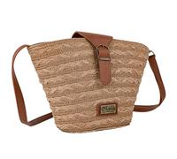 Lois - Bolsos Bandolera Mujer Rafia estilo casual elegantes. Bandolera Mujer Verano para diario moderno, Marron