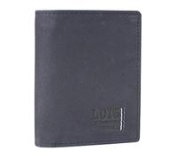 Lois - Cartera de Piel para Hombre - Cartera Hombre Piel con Monedero Exterior y Tarjetero, diseño Slim, Cuero auténtico, Regalo Elegante. Proteccion RFID, Marino