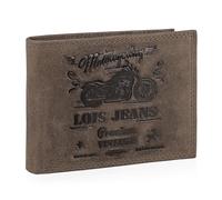 Lois - Cartera de Piel para Hombre - Cartera Hombre Piel con Monedero Interior y Tarjetero, diseño Slim, Cuero auténtico, Regalo Elegante. Proteccion RFID, Marron