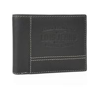 Lois - Cartera de Piel para Hombre - Cartera Hombre Piel con Monedero Interior y Tarjetero, diseño Slim, Cuero auténtico, Regalo Elegante. Proteccion RFID, Negro