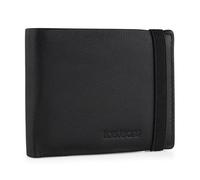 Lois - Cartera de Piel para Hombre - Cartera Hombre Piel con Monedero Interior y Tarjetero, diseño Slim, Cuero auténtico, Regalo Elegante. Proteccion RFID, Negro