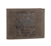 Lois - Cartera de Piel para Hombre - Cartera Hombre Piel con Monedero Interior y Tarjetero, diseño Slim, Cuero auténtico, Regalo Elegante. Proteccion RFID, Marron