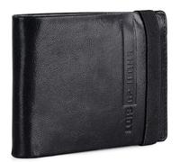Lois - Cartera de Piel para Hombre - Cartera Hombre Piel con Monedero Interior y Tarjetero, diseño Slim, Cuero auténtico, Regalo Elegante. Proteccion RFID, Negro