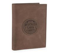 Lois - Cartera de Piel para Hombre - Cartera Hombre Piel con Monedero Interior y Tarjetero, diseño Slim, Cuero auténtico, Regalo Elegante. Proteccion RFID, Marron