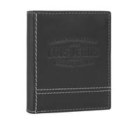 Lois - Cartera de Piel para Hombre - Cartera Hombre Piel con Monedero Interior y Tarjetero, diseño Slim, Cuero auténtico, Regalo Elegante. Proteccion RFID, Negro
