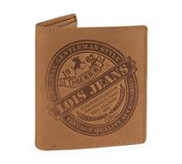Lois - Cartera de Piel para Hombre - Cartera Hombre Piel con Monedero Interior y Tarjetero, diseño Slim, Cuero auténtico, Regalo Elegante. Proteccion RFID, Marron