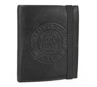 Lois - Cartera de Piel para Hombre - Cartera Hombre Piel con Monedero Interior y Tarjetero, diseño Slim, Cuero auténtico, Regalo Elegante. Proteccion RFID, Negro