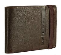Lois - Cartera de Piel para Hombre - Cartera Hombre Piel con Monedero Interior y Tarjetero, diseño Slim, Cuero auténtico, Regalo Elegante. Proteccion RFID, Marron