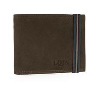 Lois - Cartera de Piel para Hombre - Cartera Hombre Piel con Monedero Interior y Tarjetero, diseño Slim, Cuero auténtico, Regalo Elegante. Proteccion RFID, Marron