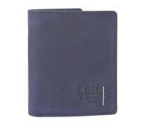 Lois - Cartera de Piel para Hombre - Cartera Hombre Piel con Monedero Interior y Tarjetero, diseño Slim, Cuero auténtico, Regalo Elegante. Proteccion RFID, Marino