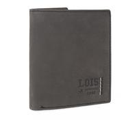 Lois - Cartera de Piel para Hombre - Cartera Hombre Piel con Monedero Interior y Tarjetero, diseño Slim, Cuero auténtico, Regalo Elegante. Proteccion RFID, Antracita