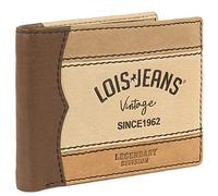 Lois - Cartera de Piel para Hombre - Cartera Hombre Piel con y Tarjetero, diseño Slim, Cuero auténtico, Regalo Elegante. Proteccion RFID, Marrón Claro
