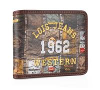 Lois - Carteras para Hombre Joven - Cartera Hombre Pequeña con Monedero - Cartera Chico Joven.Carteras Billeteras para Hombre - Cartera Tarjetero Hombre protección RFID, Marron