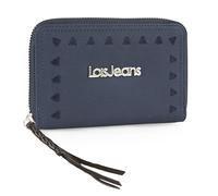 Lois - Cartera Monedero Grande de Mujer Con Cierre Central de Cremallera - Piel Eco, Azul