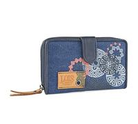 Lois - Carteras de Mujer de Marca - Eco Piel Monedero con 2 Compartimentos y Cierre Central de Cremallera - Cartera Mujer Asa Adicional - Grande 310516, Azul