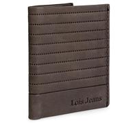 Lois - Carteras para Hombre Elegantes de Alta diseño Moderno. Billeteras para Hombre compactas Estilo clásico Cartera Monedero Funcional., Marron