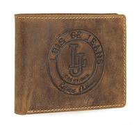 Lois - Carteras para Hombre Elegantes de Alta diseño Moderno. Billeteras para Hombre compactas Estilo clásico Cartera Monedero Funcional., Marron